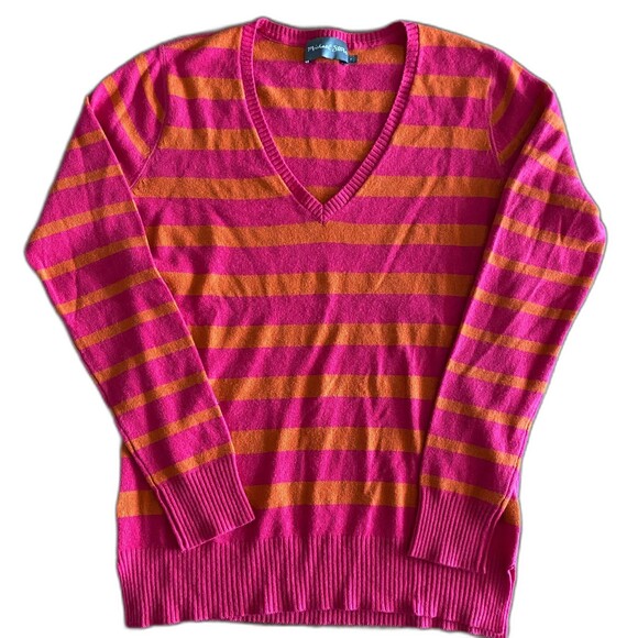 Michael Stars Pink & Orange Wool Blend Sweater Women's 1 (XS-S) - Picture 1 of 10